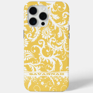 Coque iPhone 15 Pro Max Couverture iPhone Damask personnalisée - Choisisse