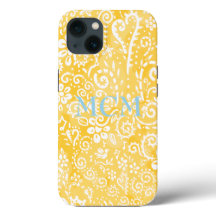 Couverture Iphone personnalisable Yellow Paisley