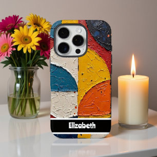 Coque iPhone 16 Pro Couverture téléphonique Abstraite géométrique pers