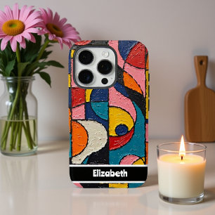 Coque iPhone 16 Pro Couverture téléphonique Abstraite personnalisable