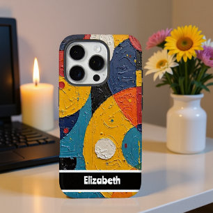 Coque iPhone 16 Pro Couverture téléphonique Abstraite texturée personn