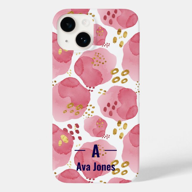 Coques Case-Mate iPhone Couverture téléphonique du monogramme de flou et d (Verso)