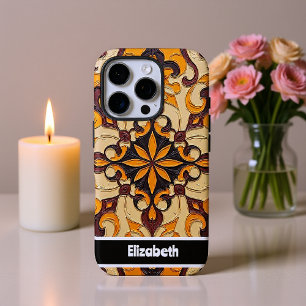 Coque iPhone 16 Pro Couverture téléphonique Mandala personnalisée