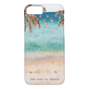 Coque iPhone 7 couverture tropicale de cas de téléphone de sable