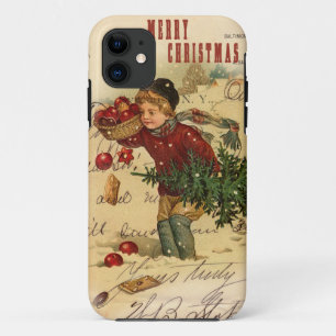 Coques Pour iPhone Couverture vintage de l'iphone 5 de Noël