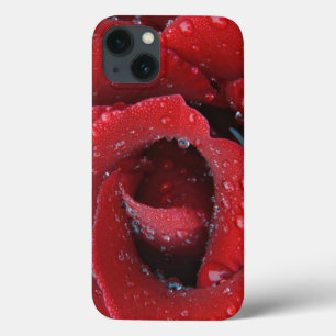 Etui iPhone 13 Couvre-tombe recouvert de roses rouges sur le site