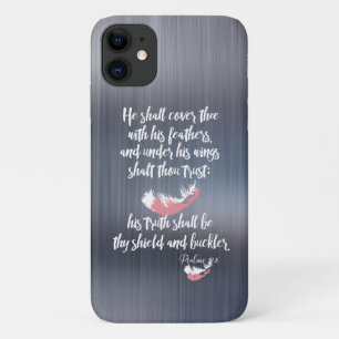 Case-Mate iPhone Case Couvrir avec ses plumes Psaumes KJV Bible Verse