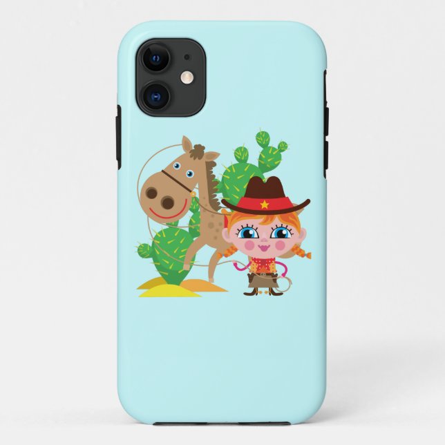 Coques Case-Mate iPhone Cow-girl et cheval (Dos)