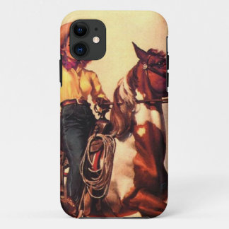 Coque iPhone 11 Cow-girl sur son cheval
