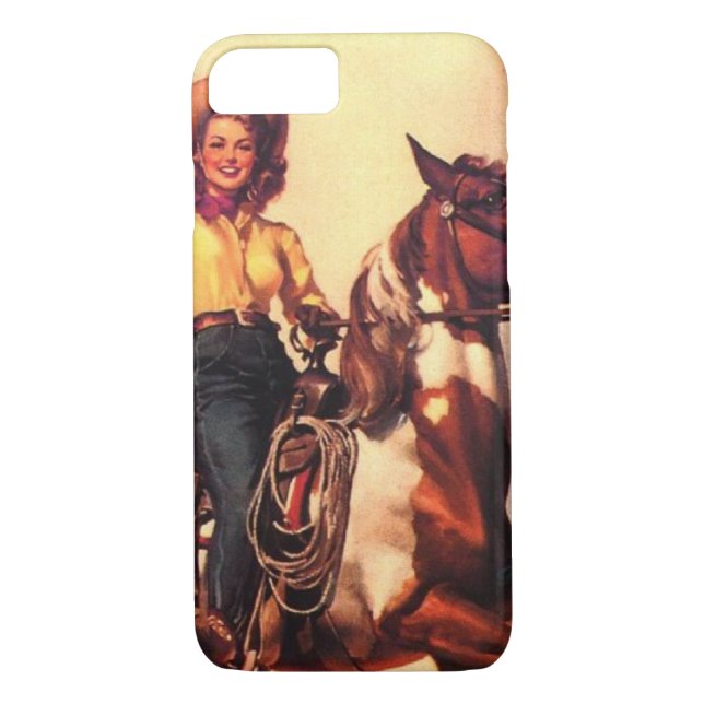 Coques Case-Mate iPhone Cow-girl sur son cheval (Dos)