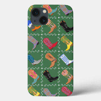 Case-Mate iPhone Case Cowboy Boots Print Colorful Fun Western Phone Case