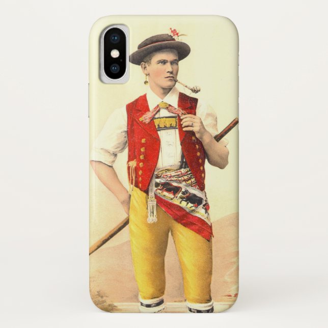 Coques Case-Mate iPhone Cowboy d'Appenzell dans le costume suisse (Dos)