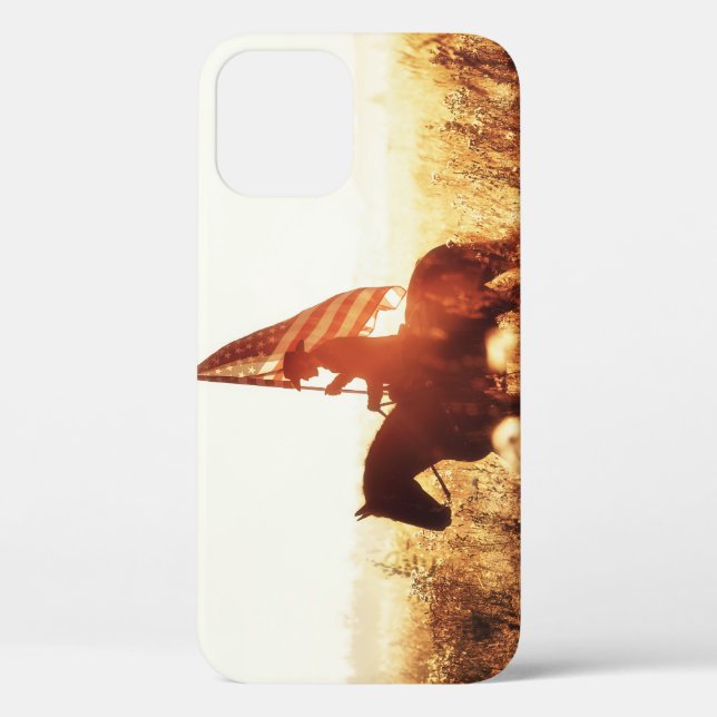 Coques Case-Mate iPhone Cowboy Portrait USA Flag Thème. (Verso)
