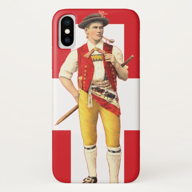 Coques Case-Mate iPhone Cowboy suisse d'Appenzell dans le costume (Dos)