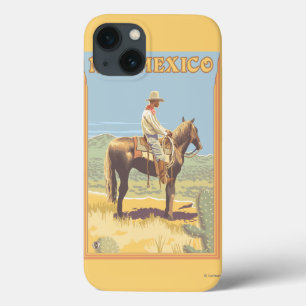 Etui iPhone 13 Cowboy (vue de côté) Nouveau Mexique