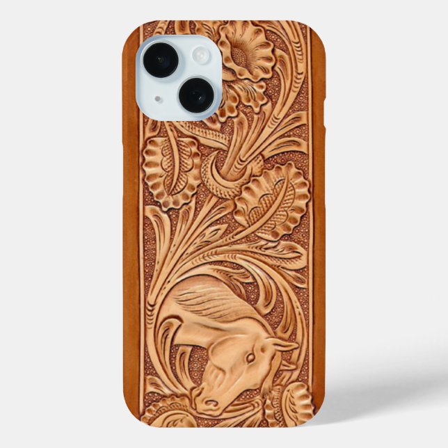 Coques Case-Mate iPhone cowgirl mode sud-ouest cuir floral (Verso)