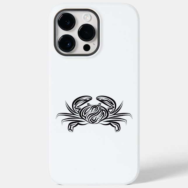 Coques Case-Mate iPhone Crabe tribal noir et blanc (Verso)