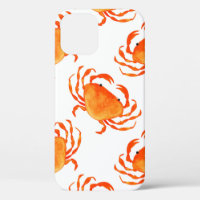 Crabes orange sans couture motif