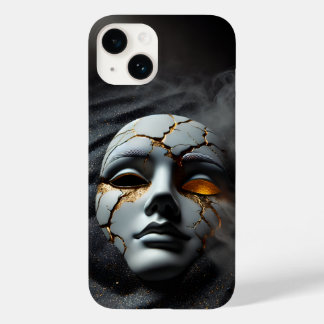 Coque Case-Mate iPhone Cracked Porcelain Mask Dark Luxury iPhone 14 Case