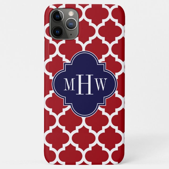 Coques Case-Mate iPhone Cranberry What Marocain #5 Marine Nom bleu Monogra (Dos)
