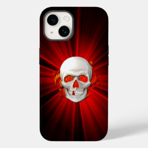 Coque Case-Mate iPhone Crâne 3D en feu vif