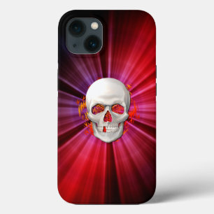 Case-Mate iPhone Case Crâne 3D en feu vif