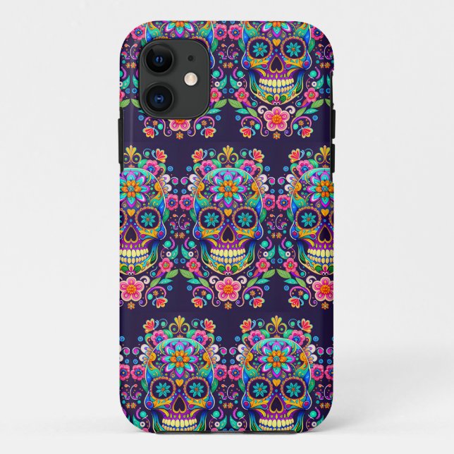 Coques Case-Mate iPhone Crâne à sucre Art - L'expression vivante de la tra (Dos)