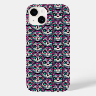Coque Case-Mate iPhone Crâne à sucre de chats coloré