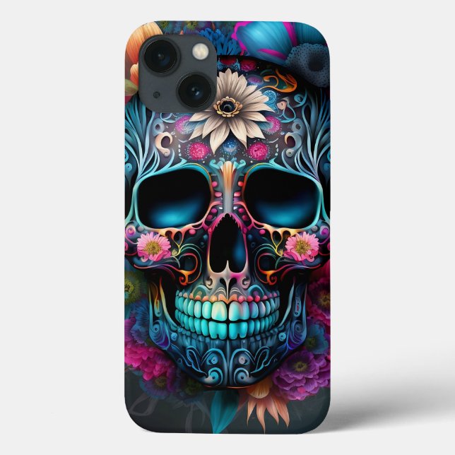 Coques Case-Mate iPhone Crâne à sucre Dia de los Muertos Cinco De Mayo (Verso)