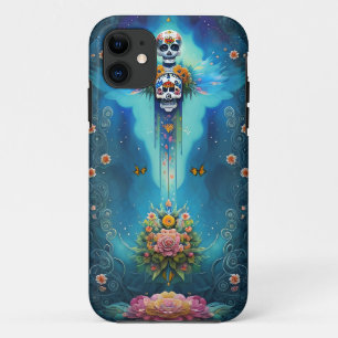 Case-Mate iPhone Case Crâne à sucre Esprit Art-Festif Dia de los Muertos