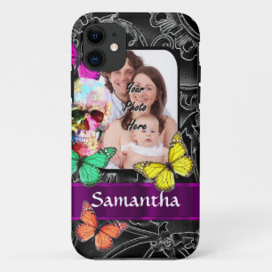 Case-Mate iPhone Case Crâne à sucre et papillons floraux