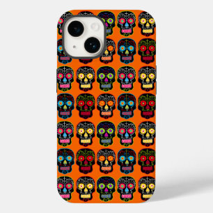 Coque Pour iPhone 14 Crâne à sucre noir