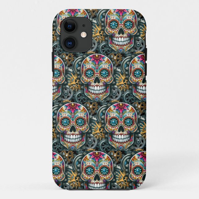 Coques Case-Mate iPhone Crâne à sucre - Steampunk rencontre la tradition (Dos)