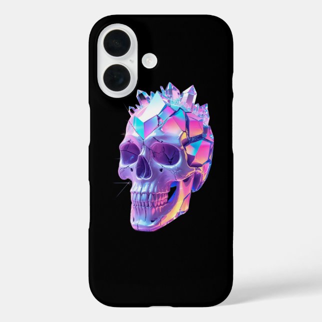 Coques Case-Mate iPhone Crâne atomique néon  (Verso)