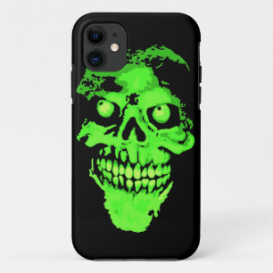 Coque Case-Mate iPhone Crâne au néon vert déplaisant de style