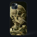 iPhone 13 Coque Crâne avec Cigarette Van Gogh<br><div class="desc">Peintures expressionnistes Van Gogh &#39 ; s : Crâne avec peinture sur toile à la cigarette brûlante</div>
