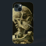 iPhone 13 Coque Crâne avec Cigarette Van Gogh<br><div class="desc">Peintures expressionnistes Van Gogh &#39 ; s : Crâne avec peinture sur toile à la cigarette brûlante</div>