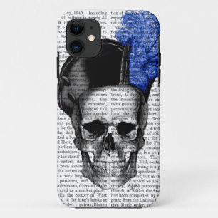Coque iPhone 11 Crâne avec le casquette bleu
