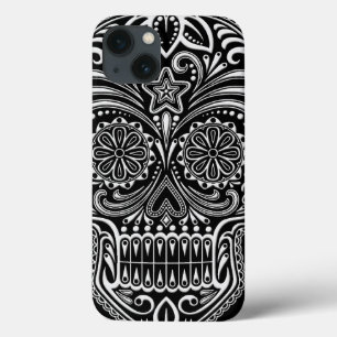 Coque Case-Mate iPhone Crâne blanc et noir complexe de sucre