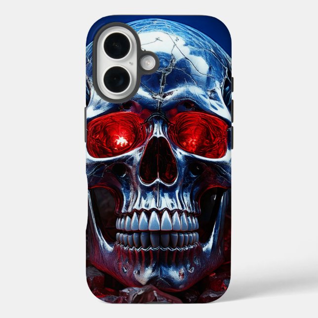 Coques Case-Mate iPhone Crâne cristal avec Ruby Red Eyes iPhone/coque ipad (Verso)