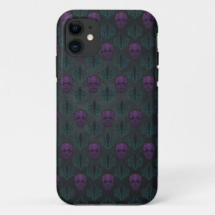ETUI iPhone Case-Mate CRÂNE DAMASK BLEU VERT POURPRE