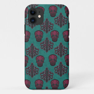 Case-Mate iPhone CASE CRÂNE DAMASK ROSE CHAUD SUR TEAL