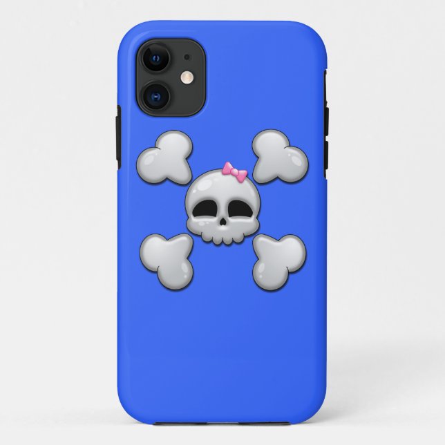 Coques Case-Mate iPhone Crâne de bande dessinée de filles (Dos)