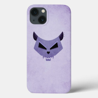 Etui iPhone 13 Crâne de chat Gothique Déplaisant