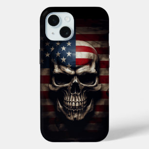 Coque Case-Mate iPhone Crâne de drapeau américain 