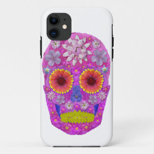Coque iPhone 11 Crâne de Fleur 2