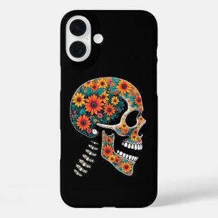 Coque Pour iPhone 16 Plus Crâne de néon- Halloween gothique