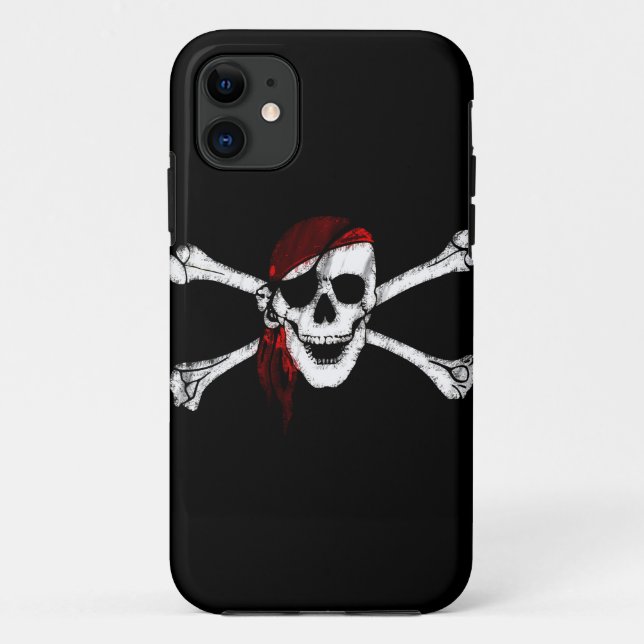 Coques Case-Mate iPhone Crâne de pirate et os croisés (Dos)