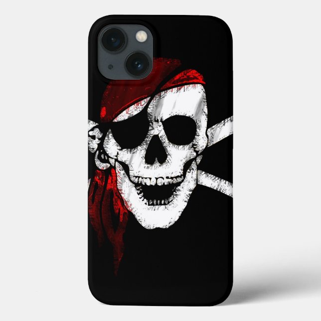 Coques Case-Mate iPhone Crâne de pirate et os croisés (Verso)