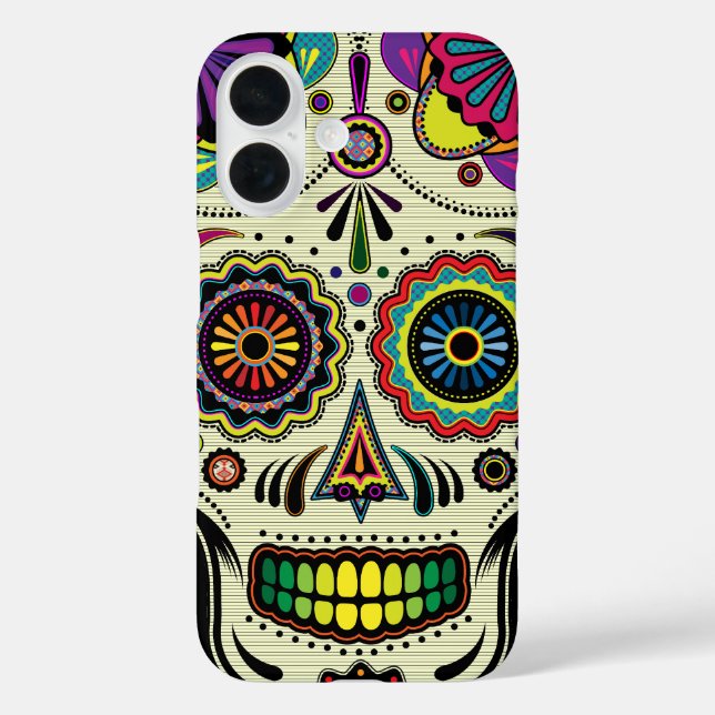 Coques Case-Mate iPhone Crâne de sucre Art aztèque (Verso)